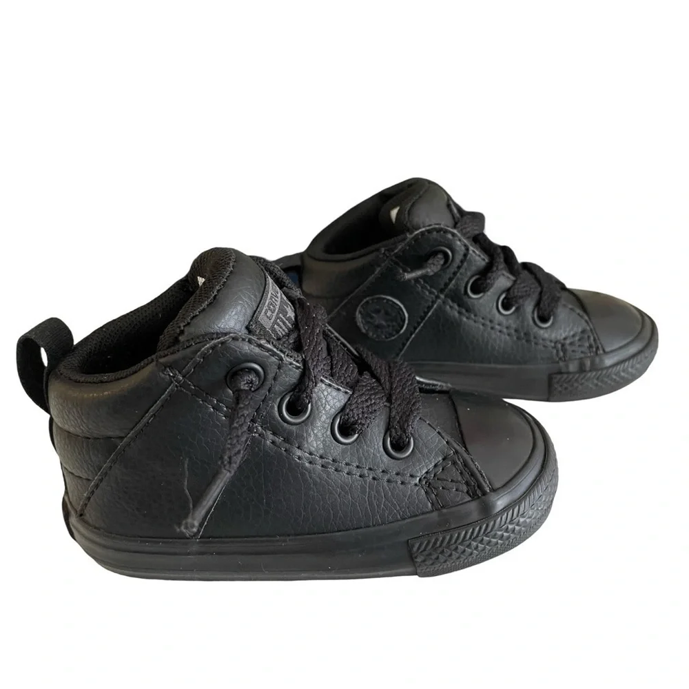 Converse All Star Black Mid Street Sneakers Baby Size 5